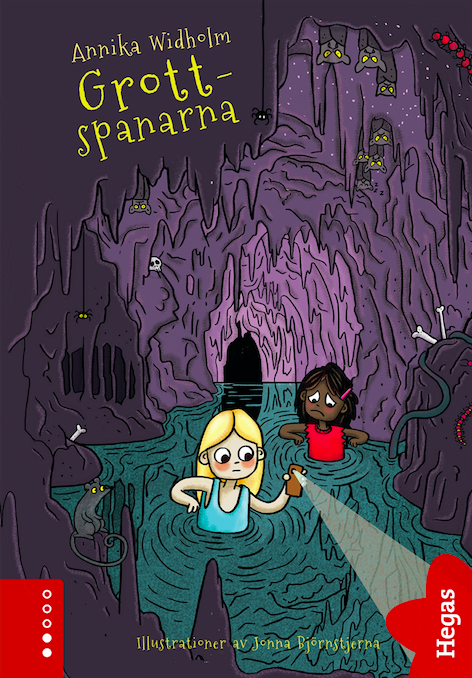 Grottspanarna bokomslag grotta författare Annika Widholm illustratör Jonna björnstjerna barnbok