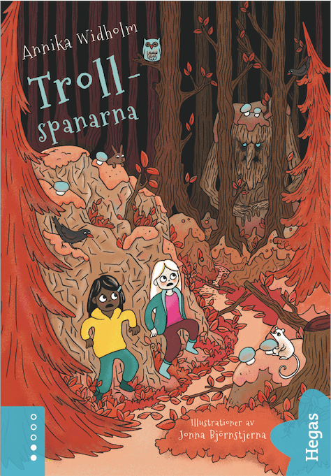 Trollspanarna bokomslag lättläst barnbok troll skog Annika Widholm Jonna Björnstjerna